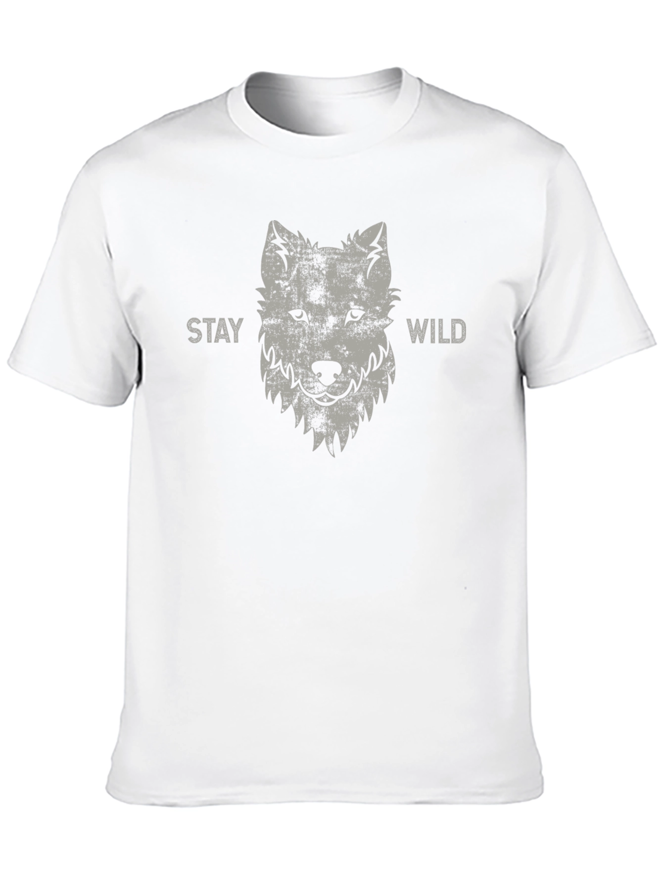 Stay Wild Wolf Graphic Tee - Black