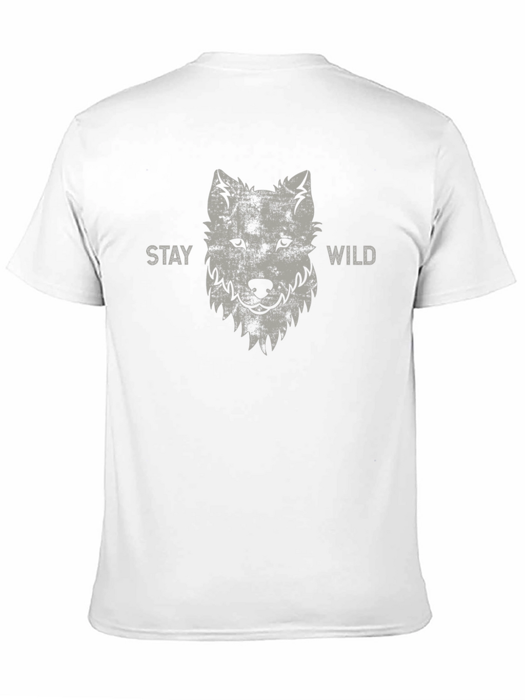 Stay Wild Wolf Graphic Tee - Black