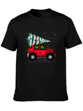 Festive Red Car Christmas Tree T-Shirt