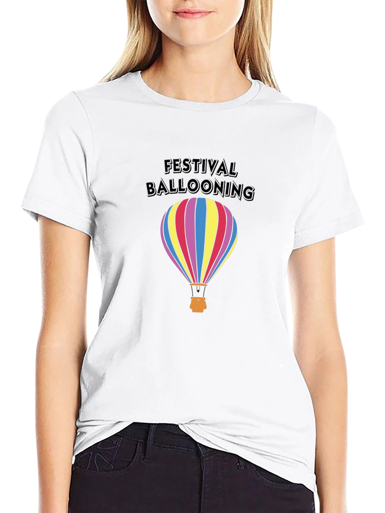 Festival Ballooning Black T-Shirt