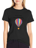 Festival Ballooning Black T-Shirt