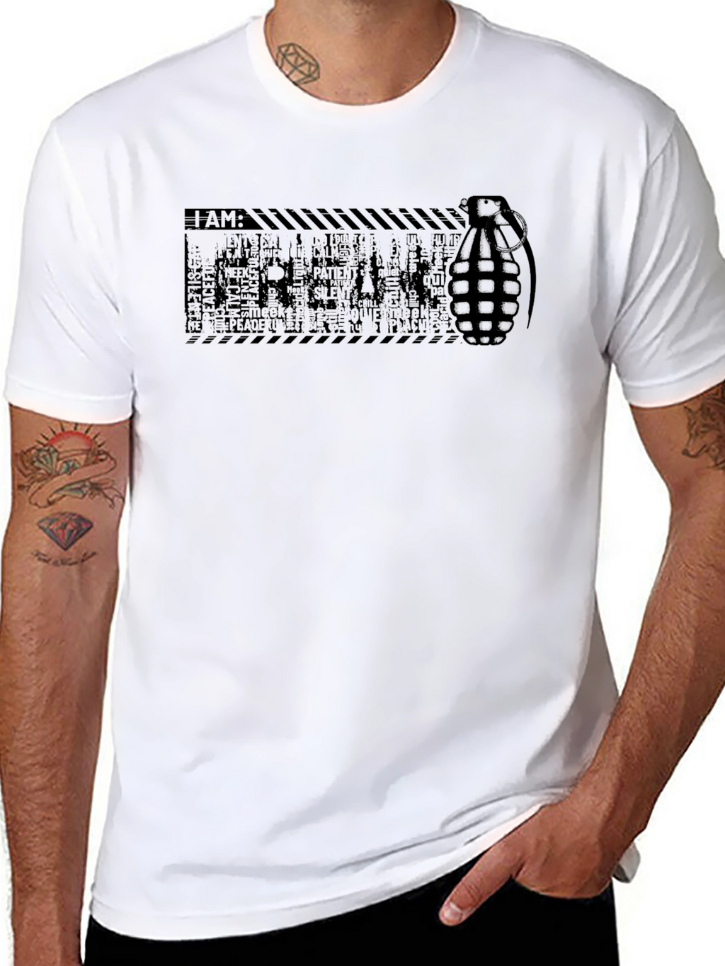 I Am The Danger Grenade Graphic T-Shirt - Black
