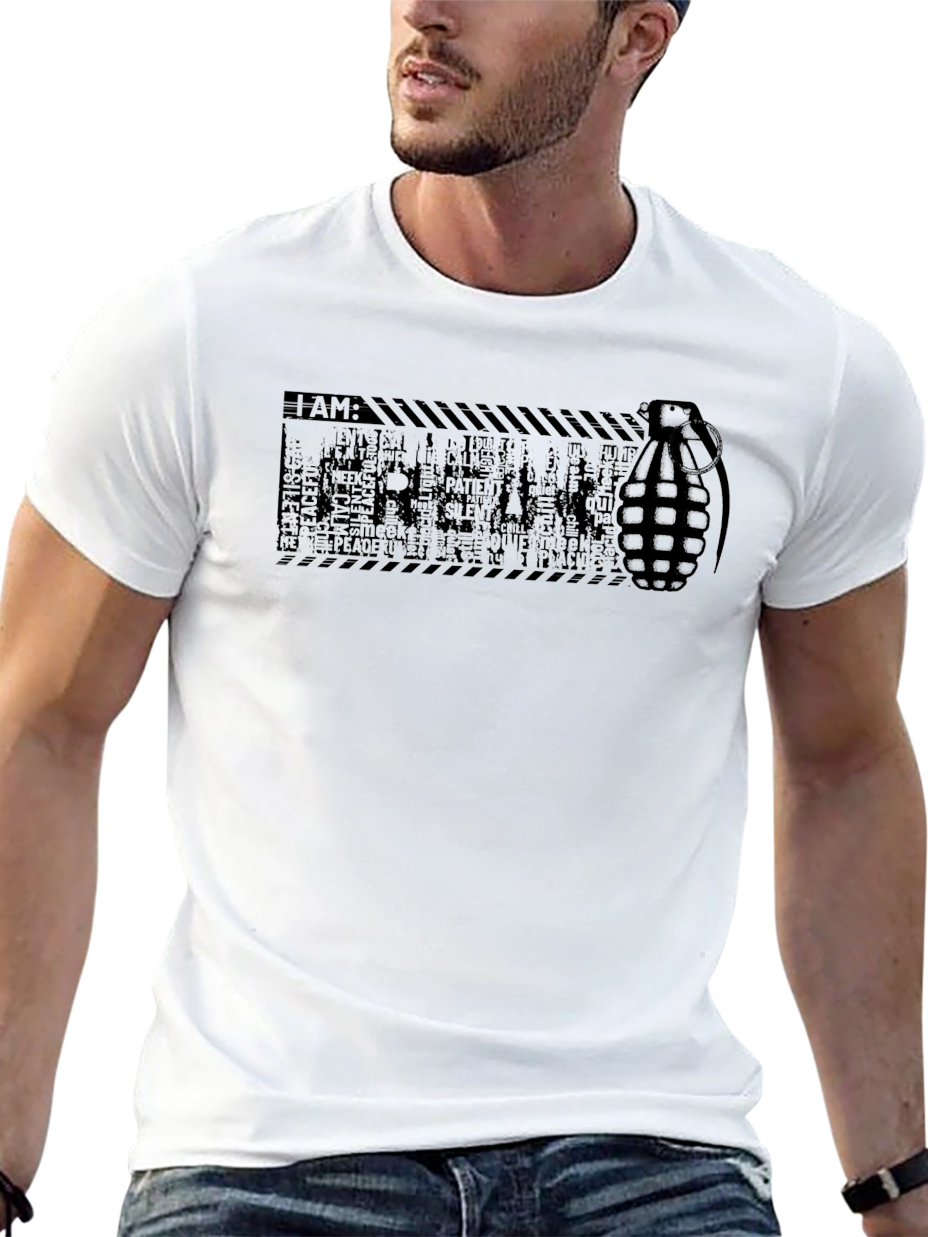 I Am The Danger Grenade Graphic T-Shirt - Black