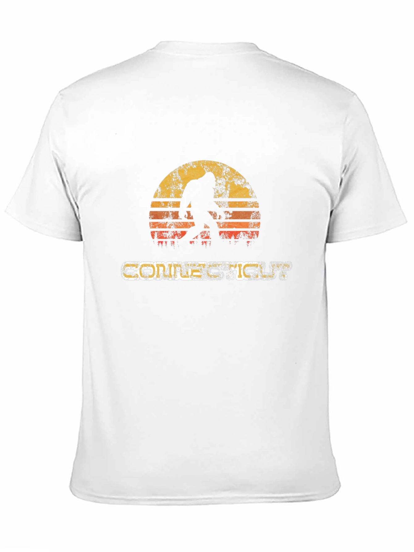 Retro Bigfoot Sunset T-Shirt - Cryptid Lover Tee
