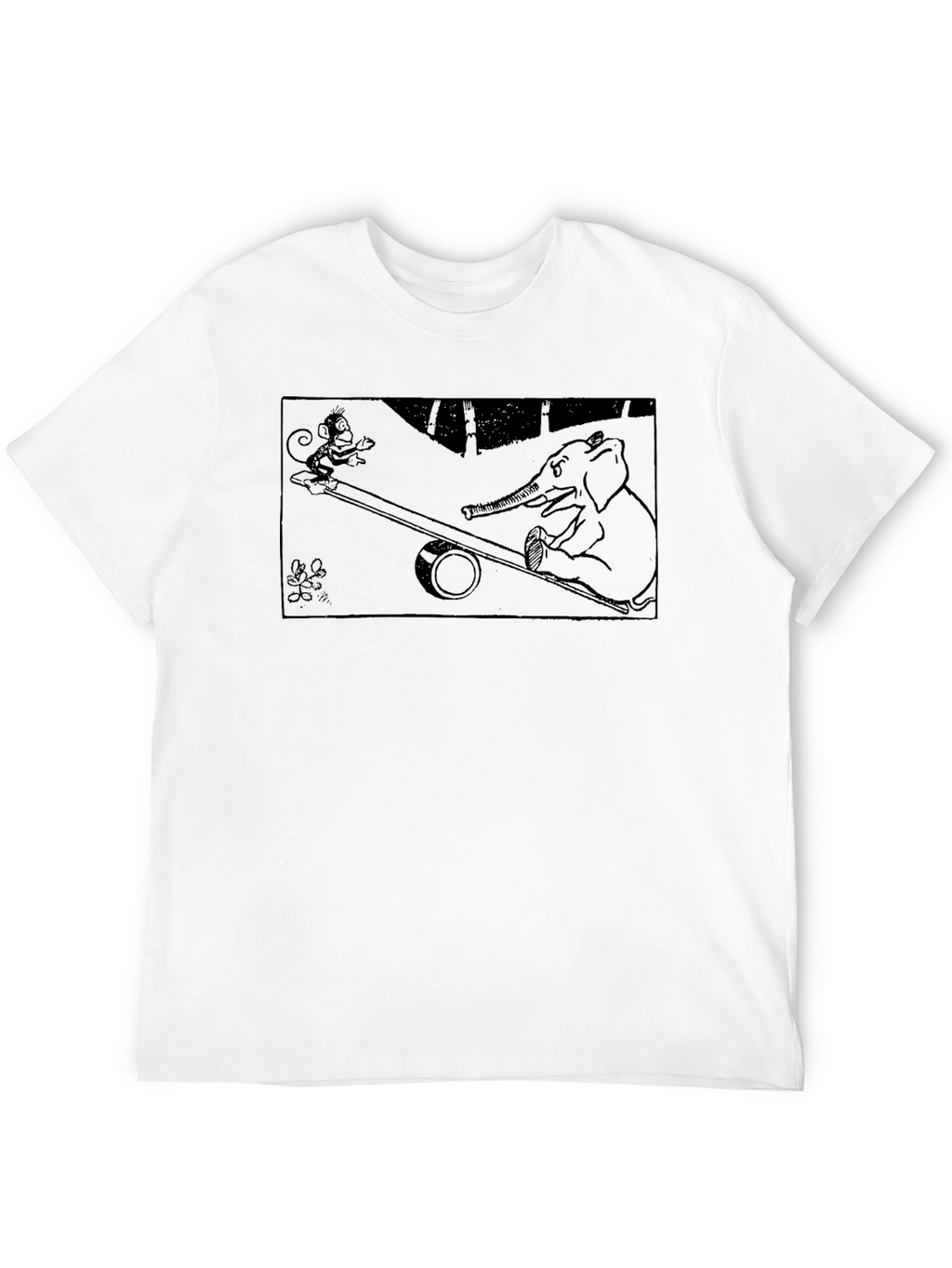 Monkey & Elephant See-Saw Graphic Tee