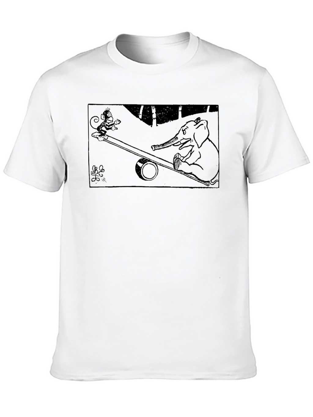 Monkey & Elephant See-Saw Graphic Tee