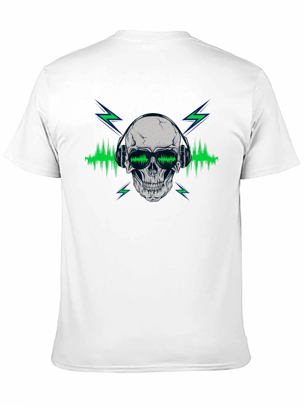 Skull & Beats Graphic Tee - Mens Black T-Shirt