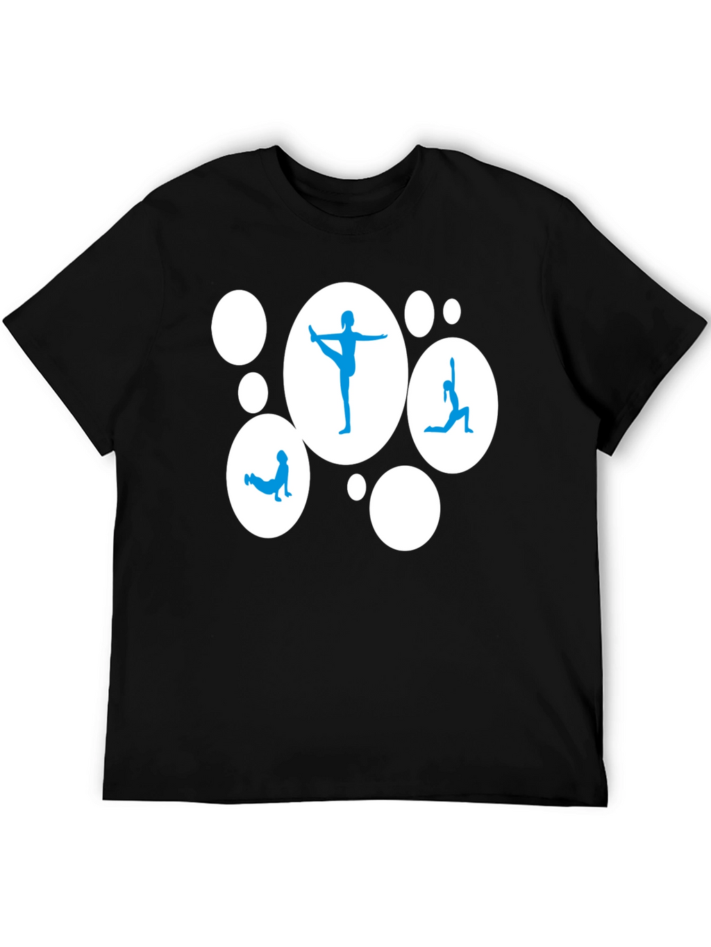 Yoga Pose Graphic Tee - Black Casual Shirt