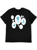 Yoga Pose Graphic Tee - Black Casual Shirt