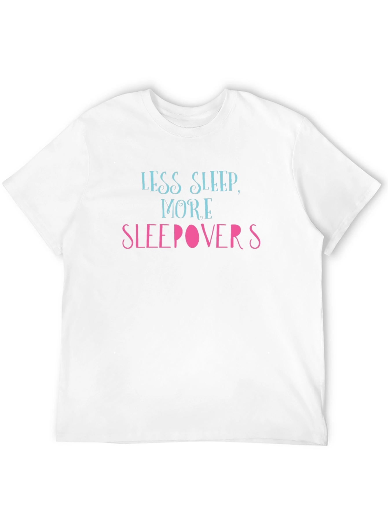 Less Sleep More Sleepovers Black T-Shirt
