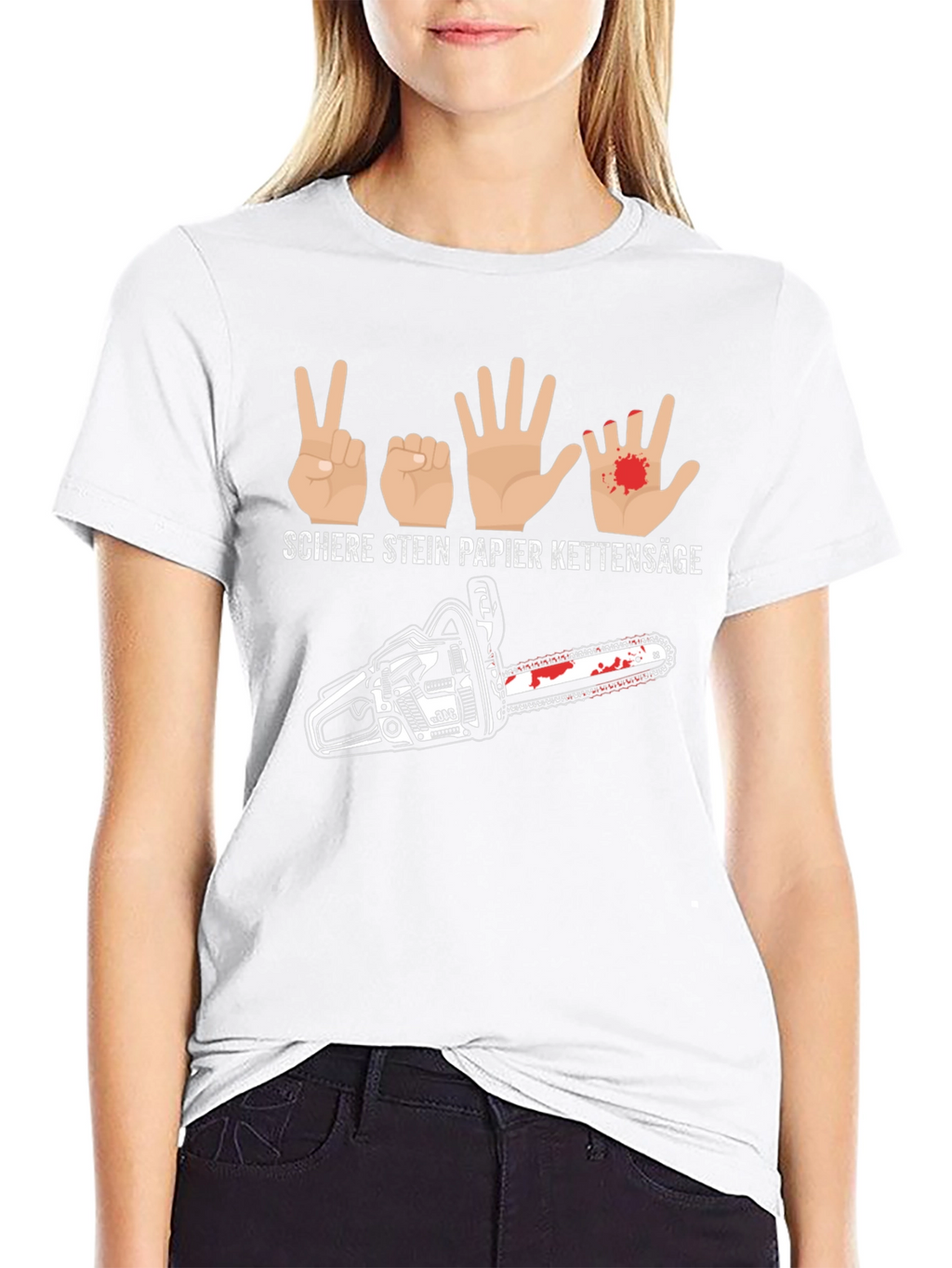 Rock Paper Scissors Chainsaw T-Shirt