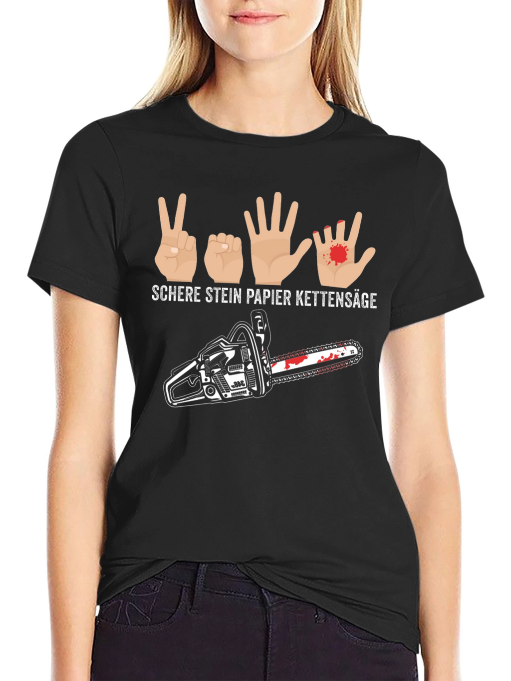 Rock Paper Scissors Chainsaw T-Shirt