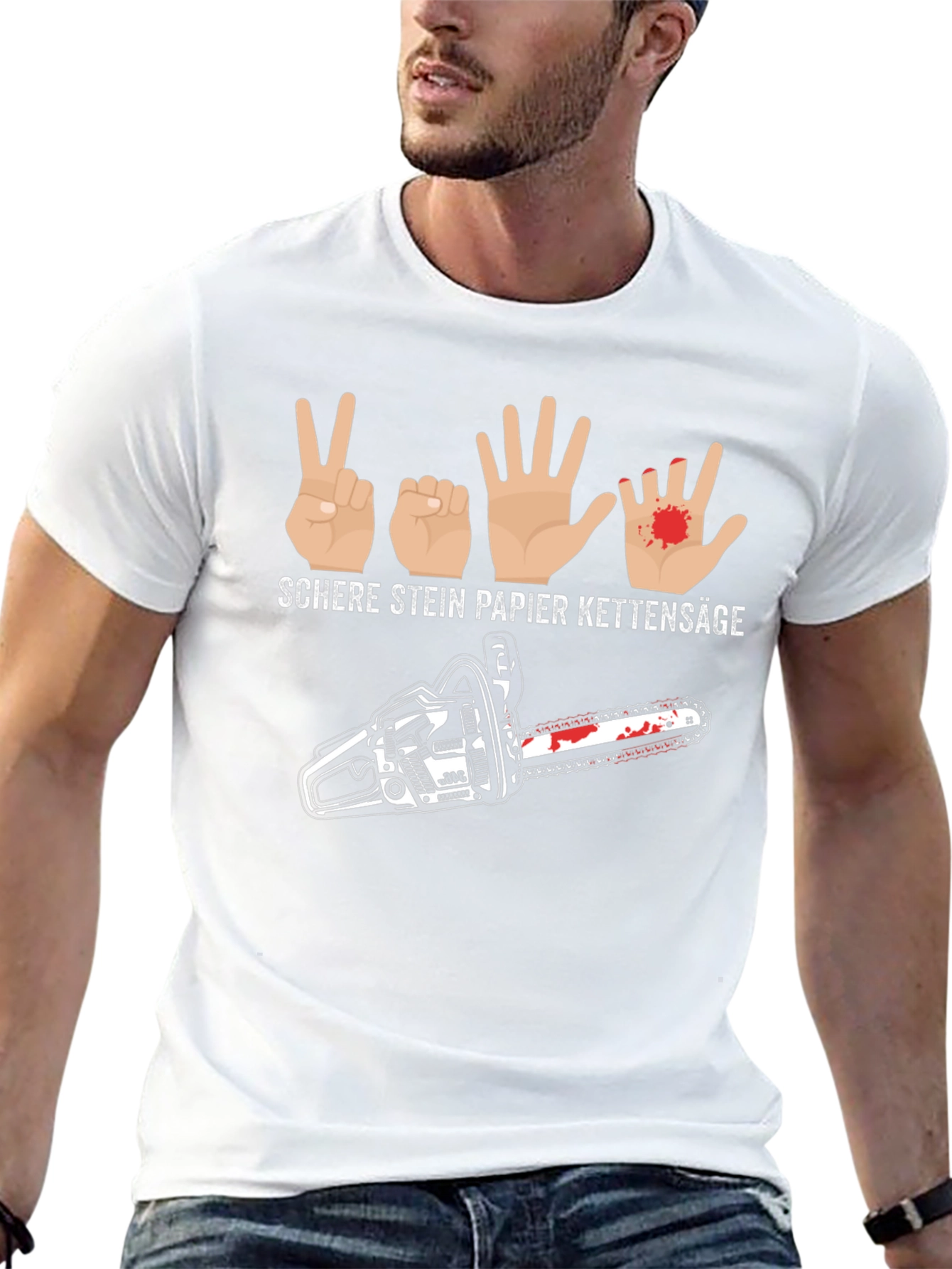 Rock Paper Scissors Chainsaw T-Shirt