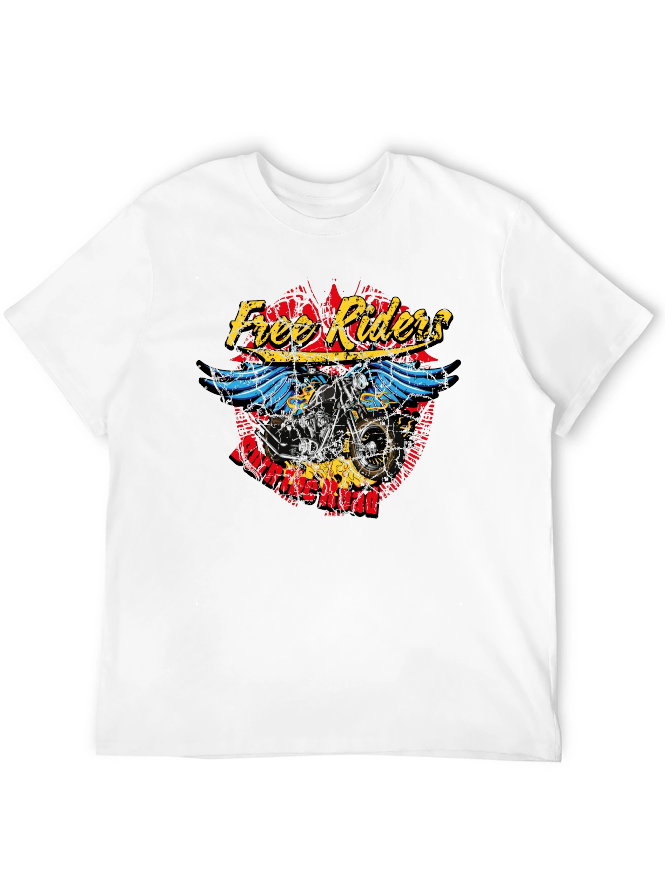Free Riders Motorcycle Graphic T-Shirt - Black