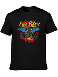 Free Riders Motorcycle Graphic T-Shirt - Black