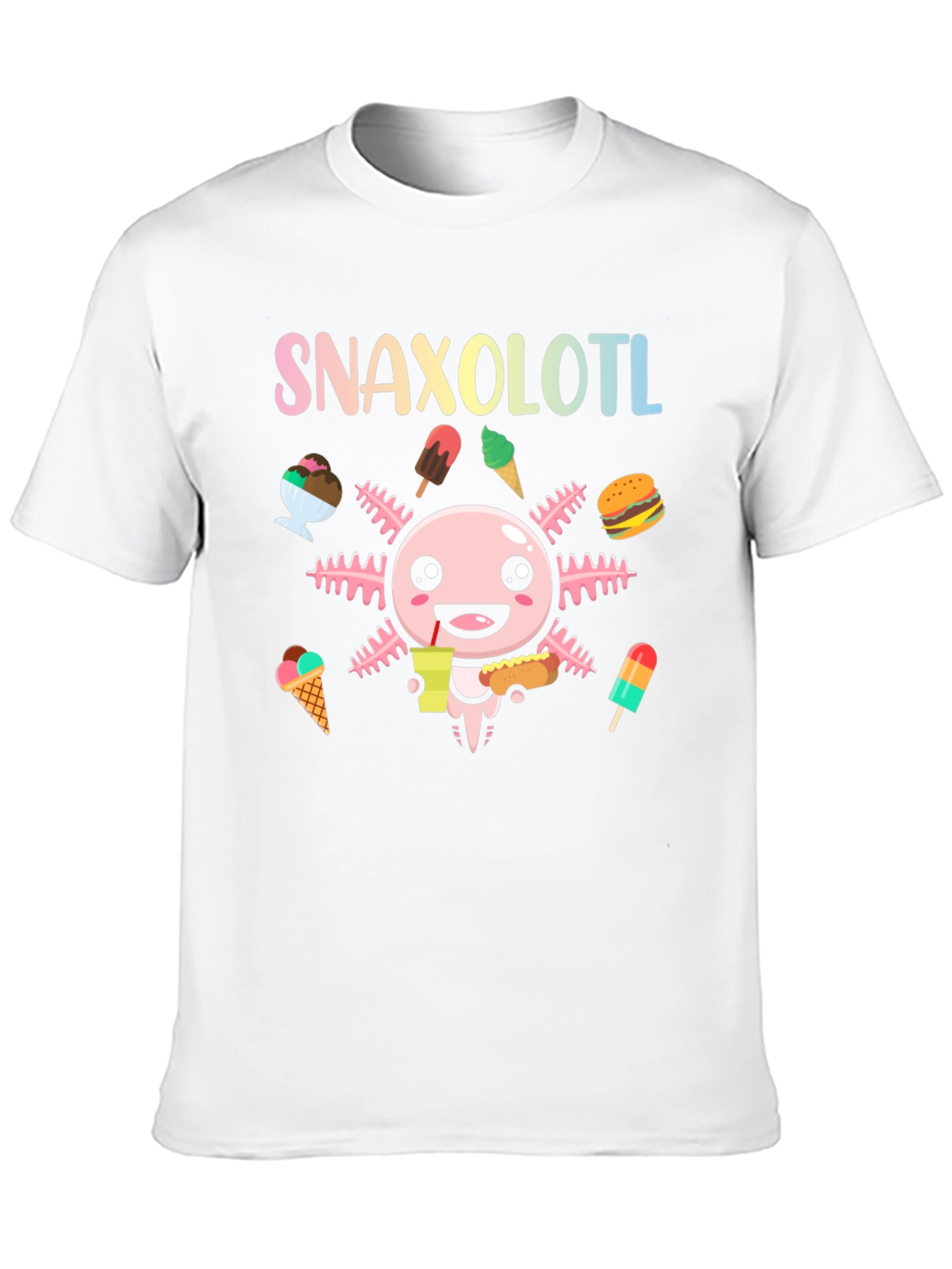 Snaxolotl Axolotl Food Lover T-Shirt