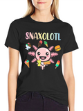 Snaxolotl Axolotl Food Lover T-Shirt