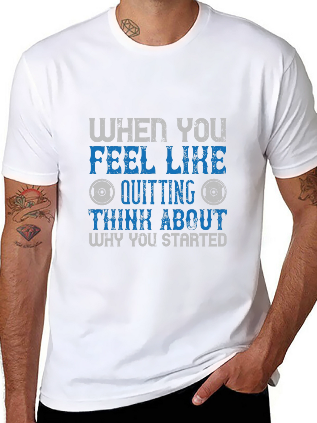 Motivational Fitness Graphic Tee - Why You Started