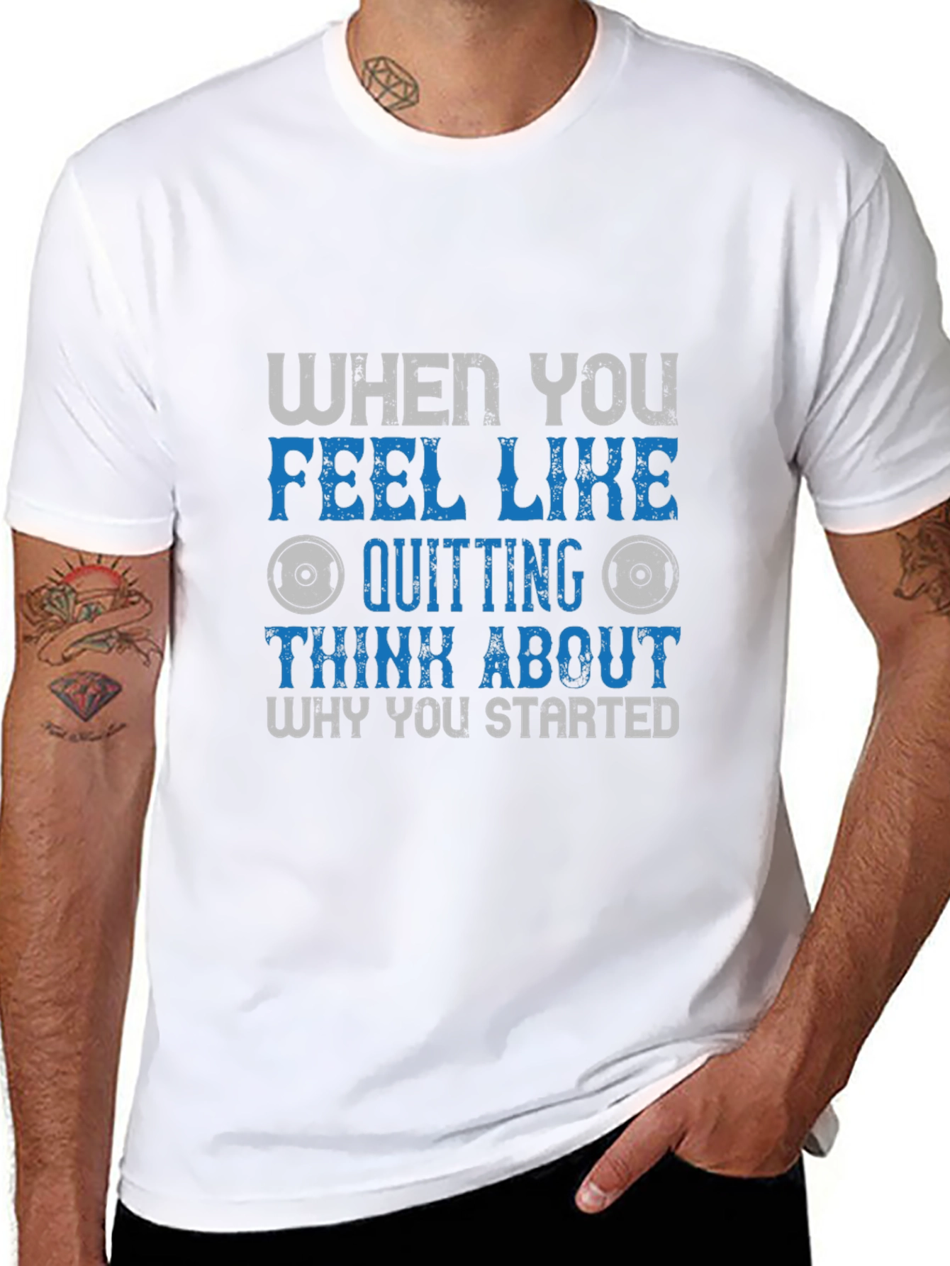 Motivational Fitness Graphic Tee - Why You Started