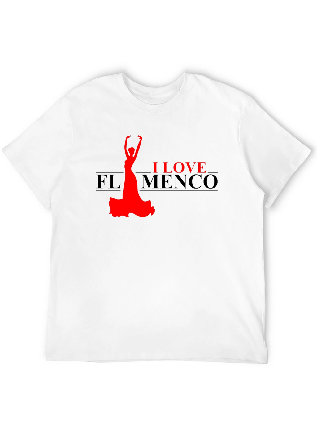 I Love Flamenco Black T-Shirt Dance Passion