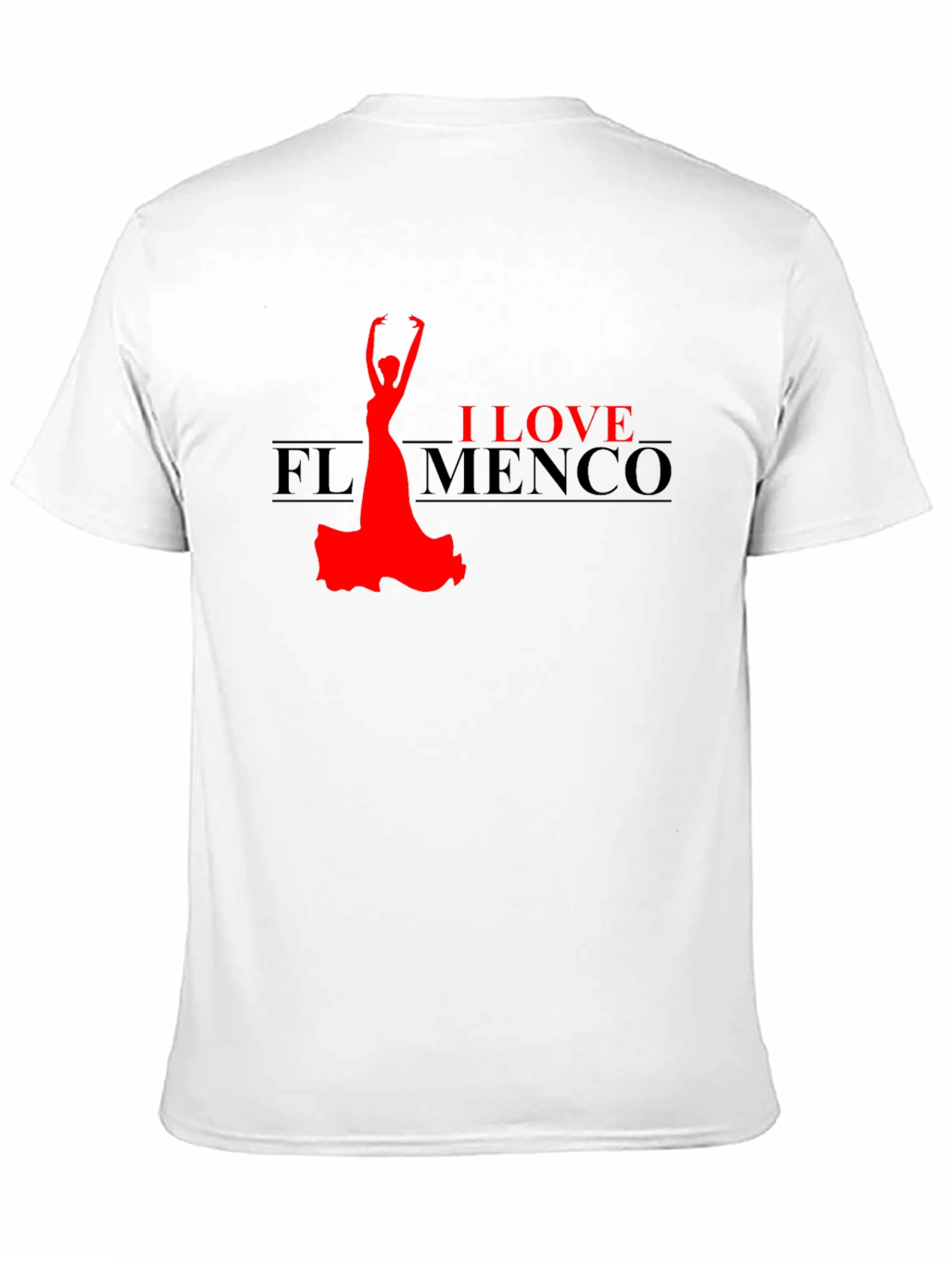 I Love Flamenco Black T-Shirt Dance Passion