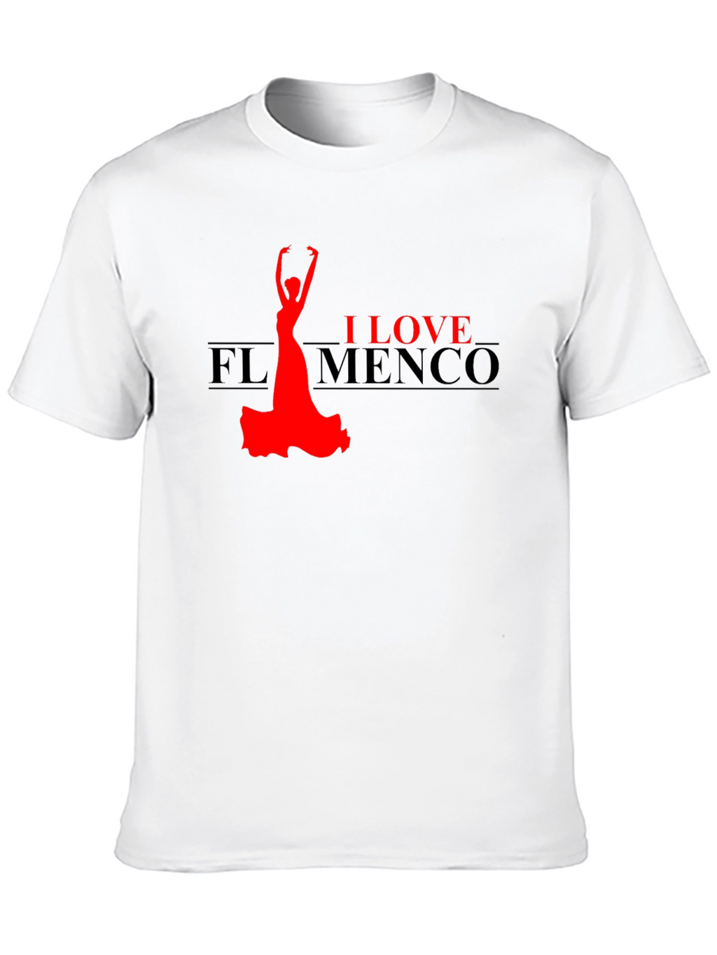 I Love Flamenco Black T-Shirt Dance Passion