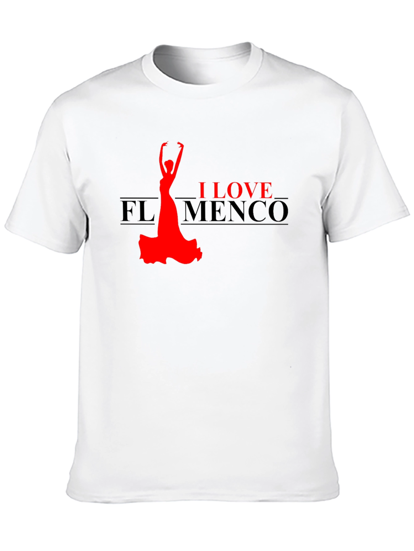 I Love Flamenco Black T-Shirt Dance Passion