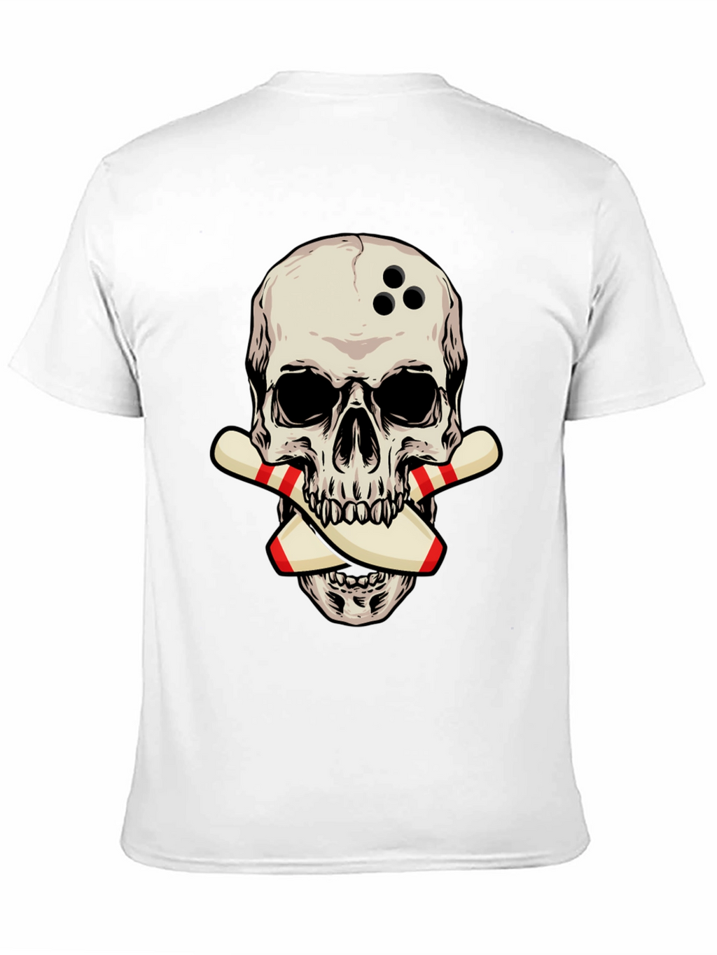 Bowling Skull Graphic Tee - Strike a Stylish Look