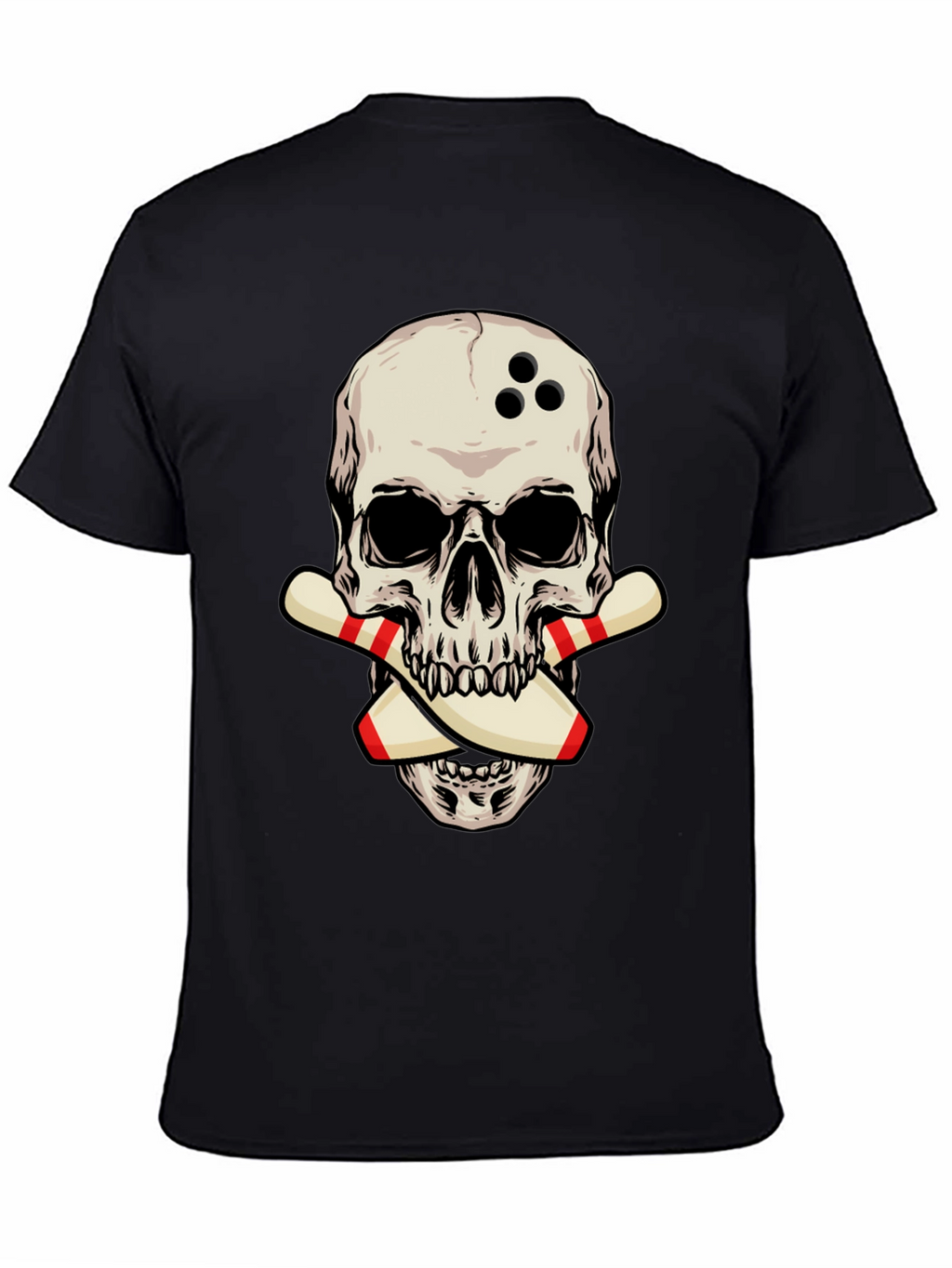 Bowling Skull Graphic Tee - Strike a Stylish Look