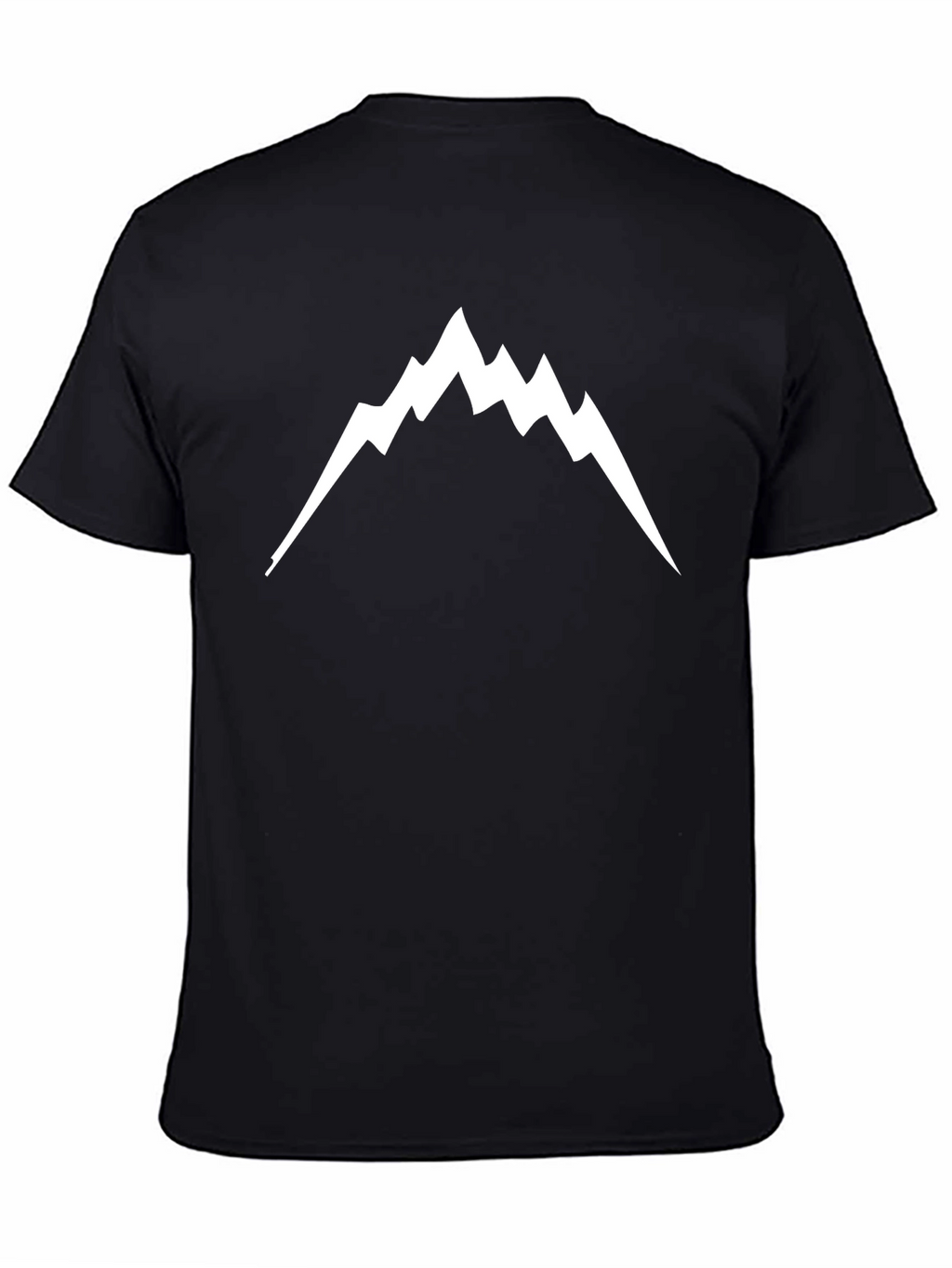 Mountain Peak Graphic Tee - Black Cotton Shirt