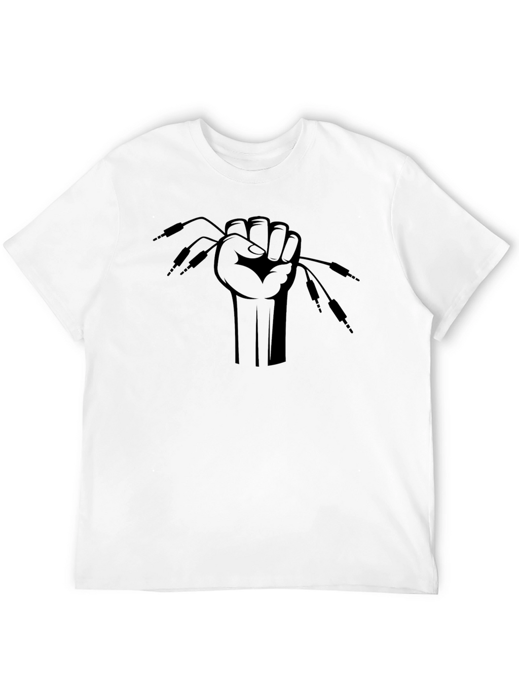 Music Power Fist Graphic T-Shirt - Black