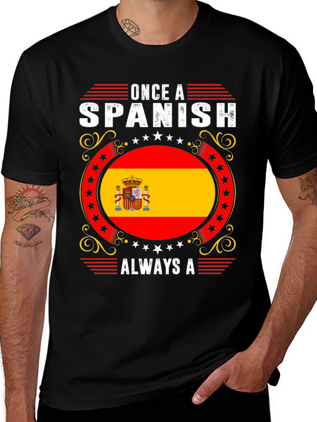Spanish Flag T-Shirt - Once A Spanish Always A