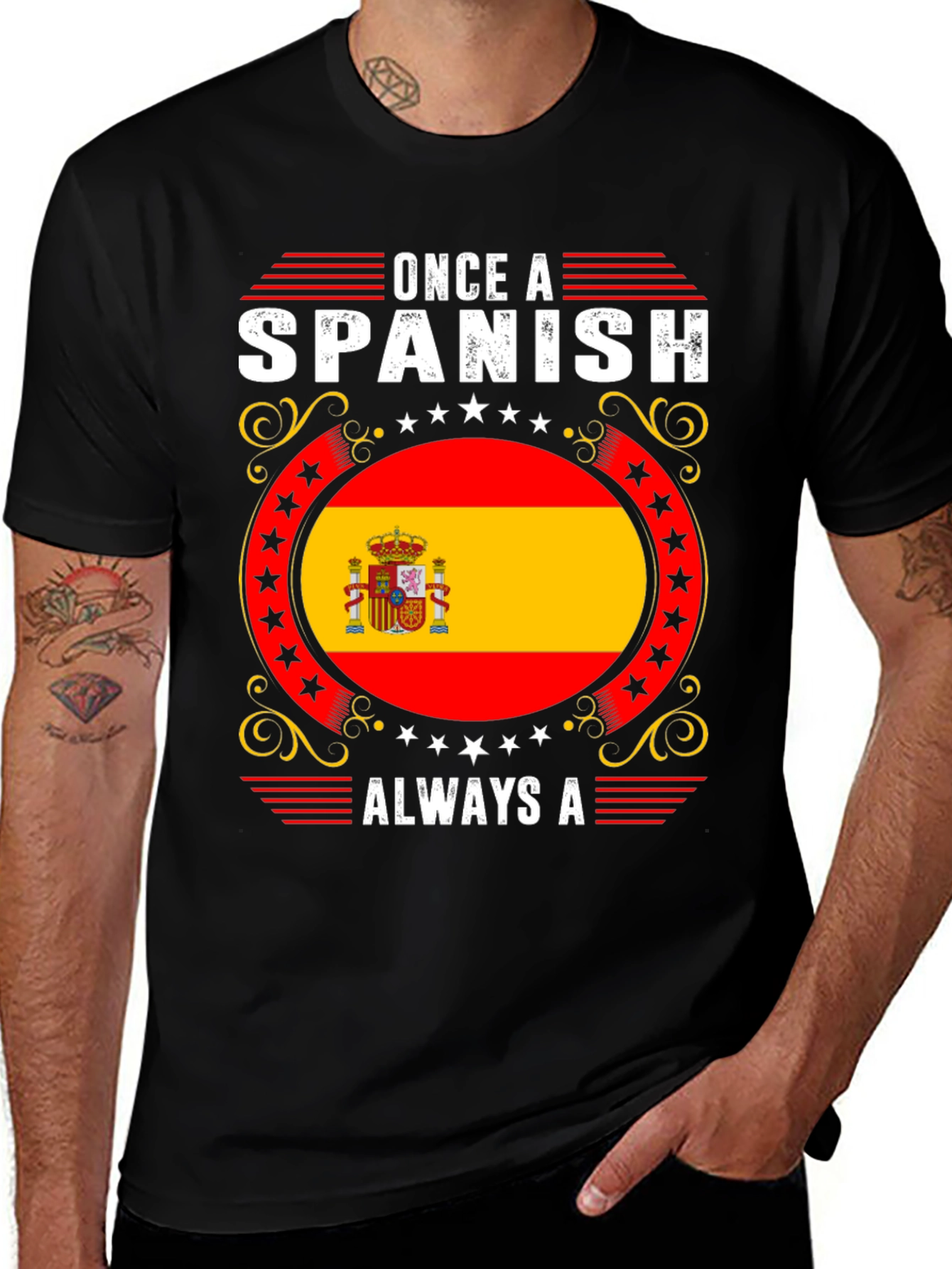 Spanish Flag T-Shirt - Once A Spanish Always A