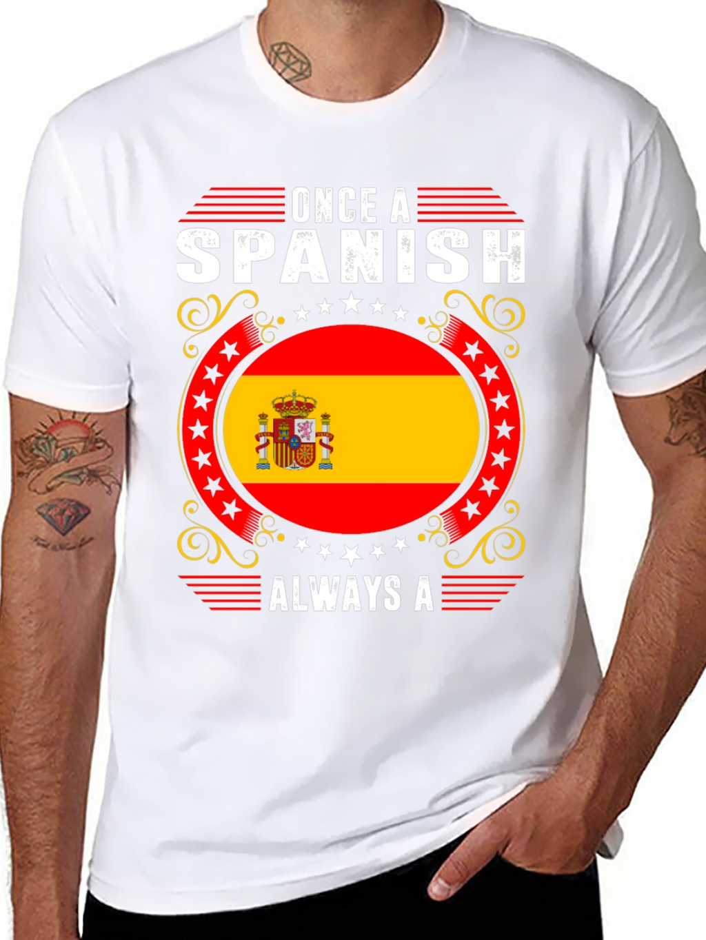 Spanish Flag T-Shirt - Once A Spanish Always A