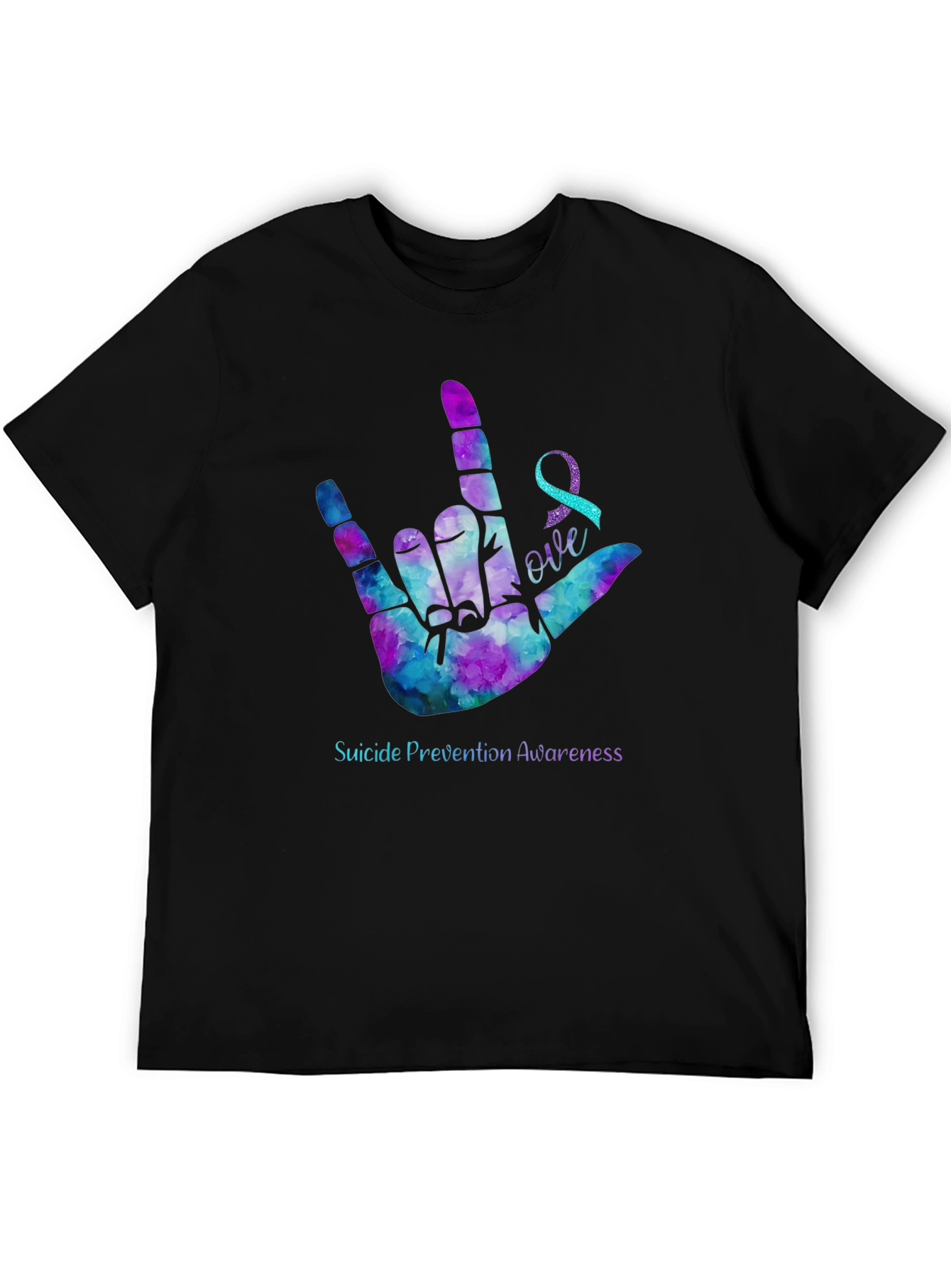 Suicide Prevention Awareness T-Shirt I Love You Hand Sign