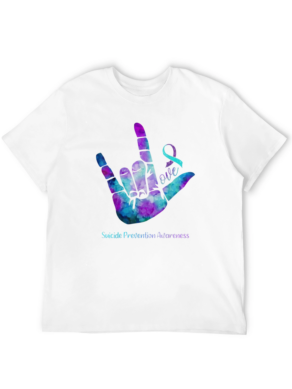 Suicide Prevention Awareness T-Shirt I Love You Hand Sign