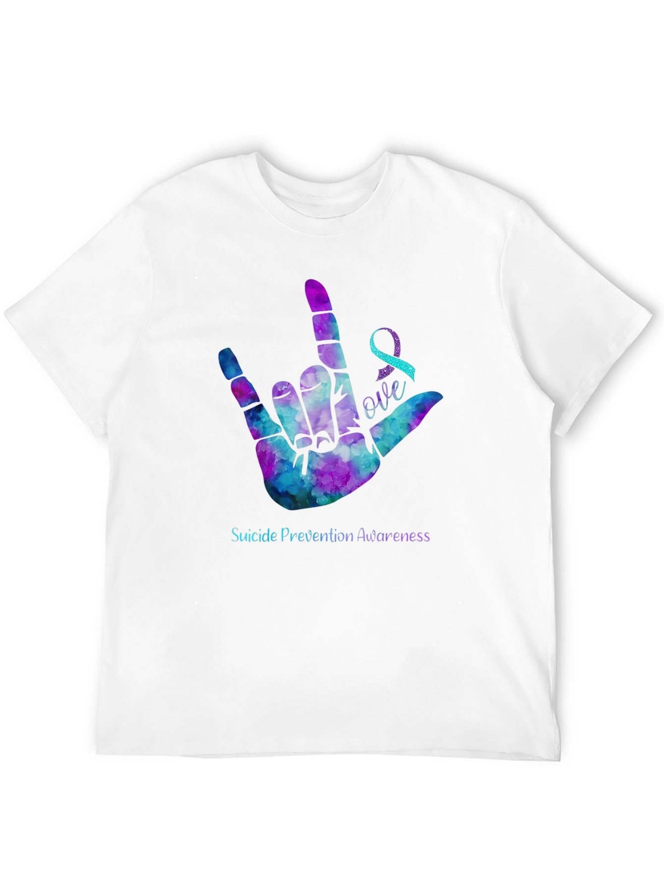 Suicide Prevention Awareness T-Shirt I Love You Hand Sign