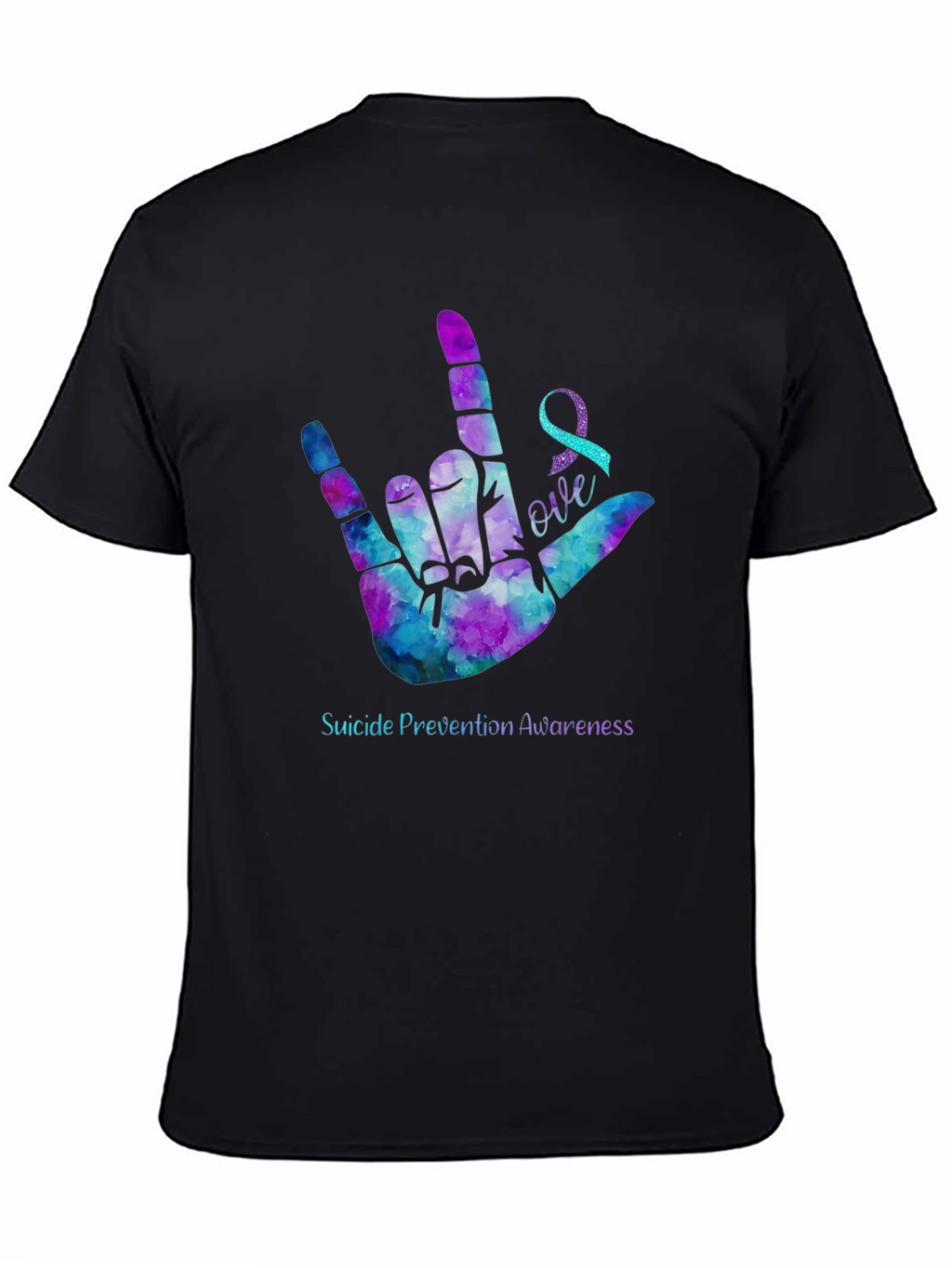 Suicide Prevention Awareness T-Shirt I Love You Hand Sign
