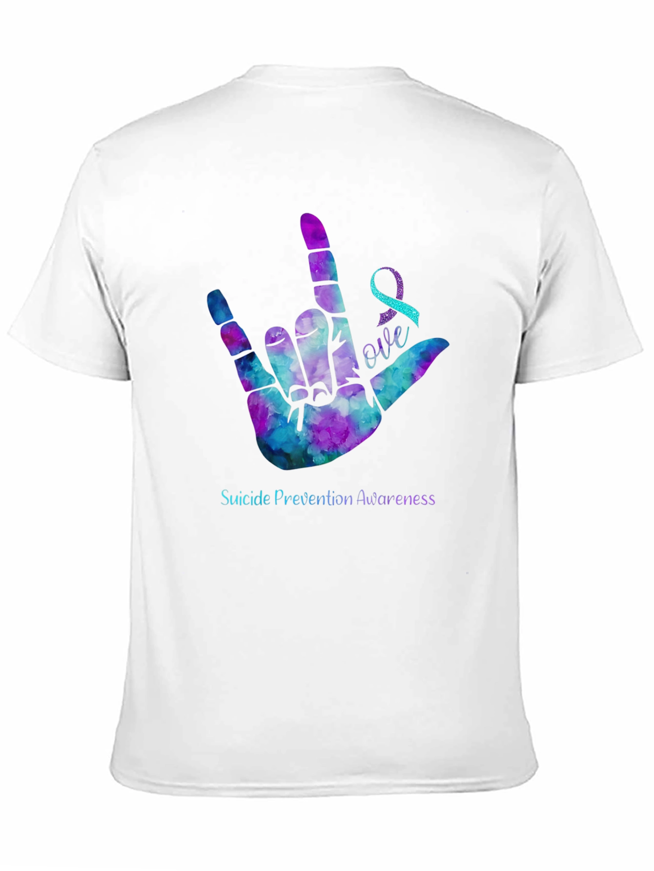 Suicide Prevention Awareness T-Shirt I Love You Hand Sign