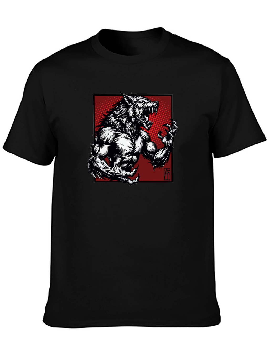 Werewolf Graphic T-Shirt - Bold Black Tee