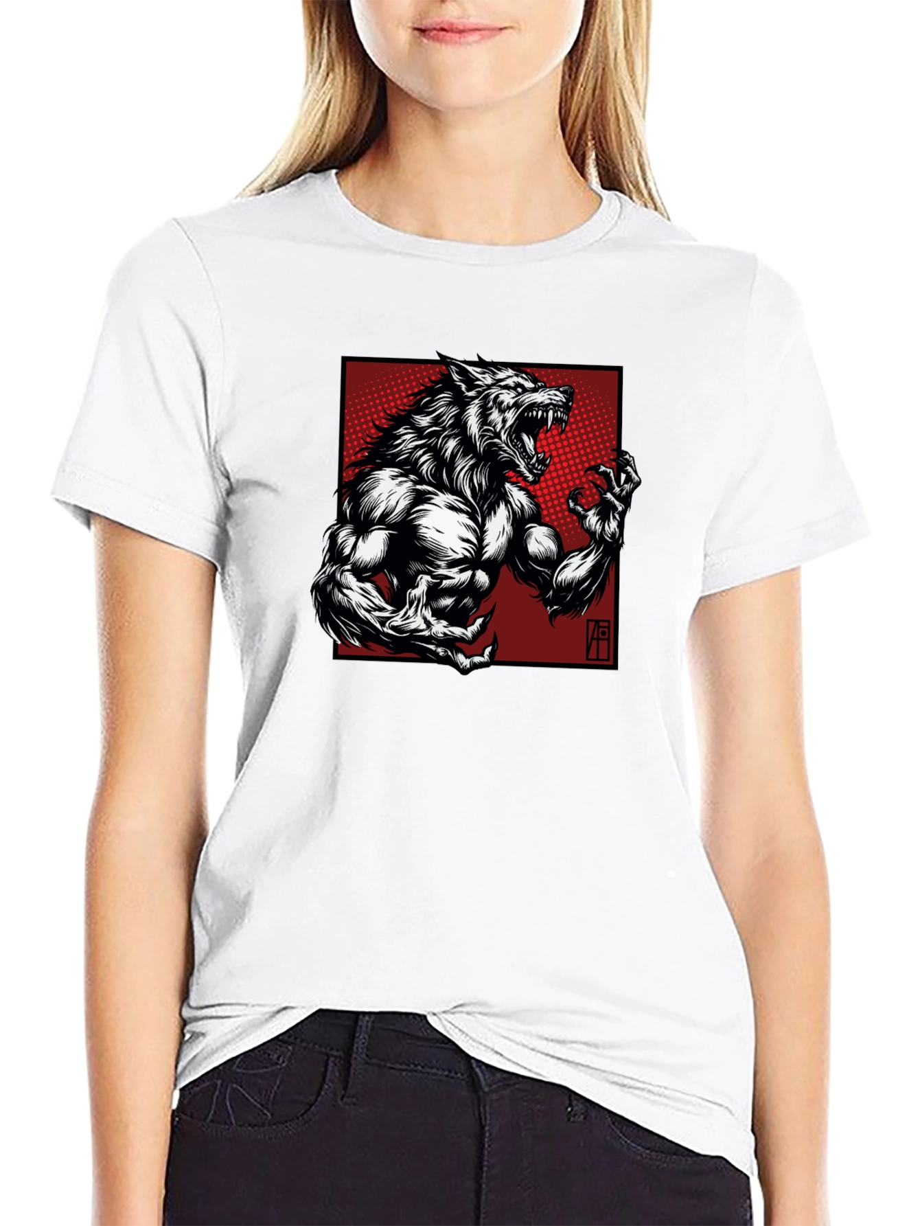 Werewolf Graphic T-Shirt - Bold Black Tee