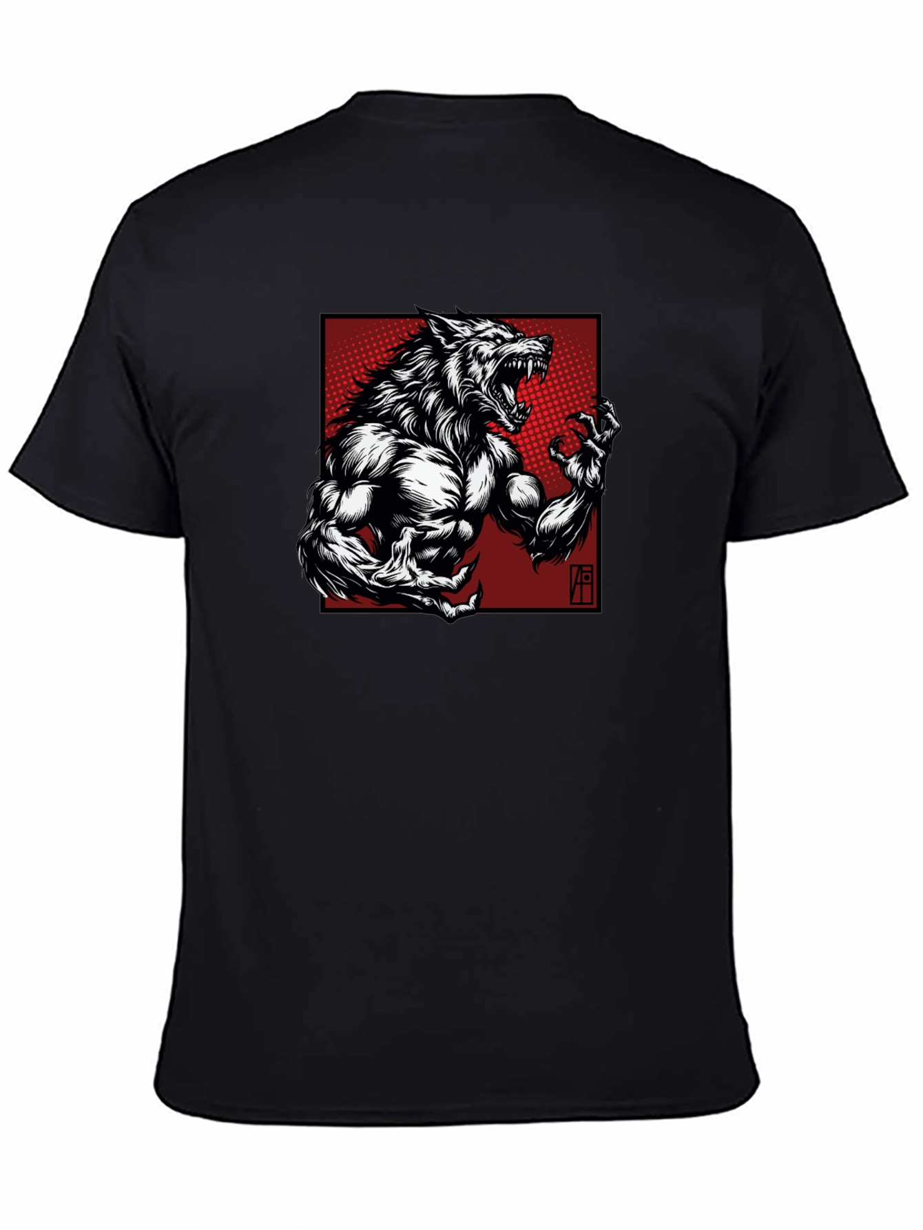 Werewolf Graphic T-Shirt - Bold Black Tee