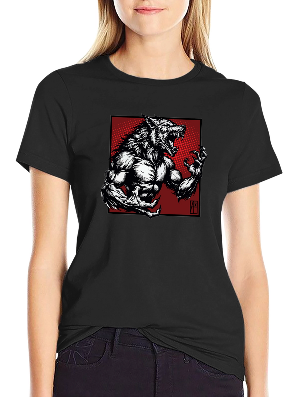 Werewolf Graphic T-Shirt - Bold Black Tee