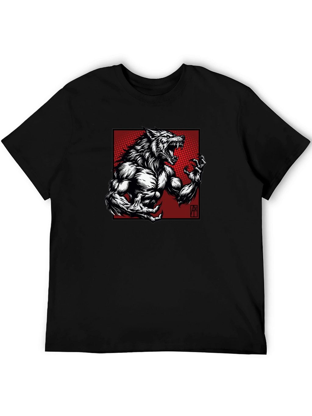 Werewolf Graphic T-Shirt - Bold Black Tee