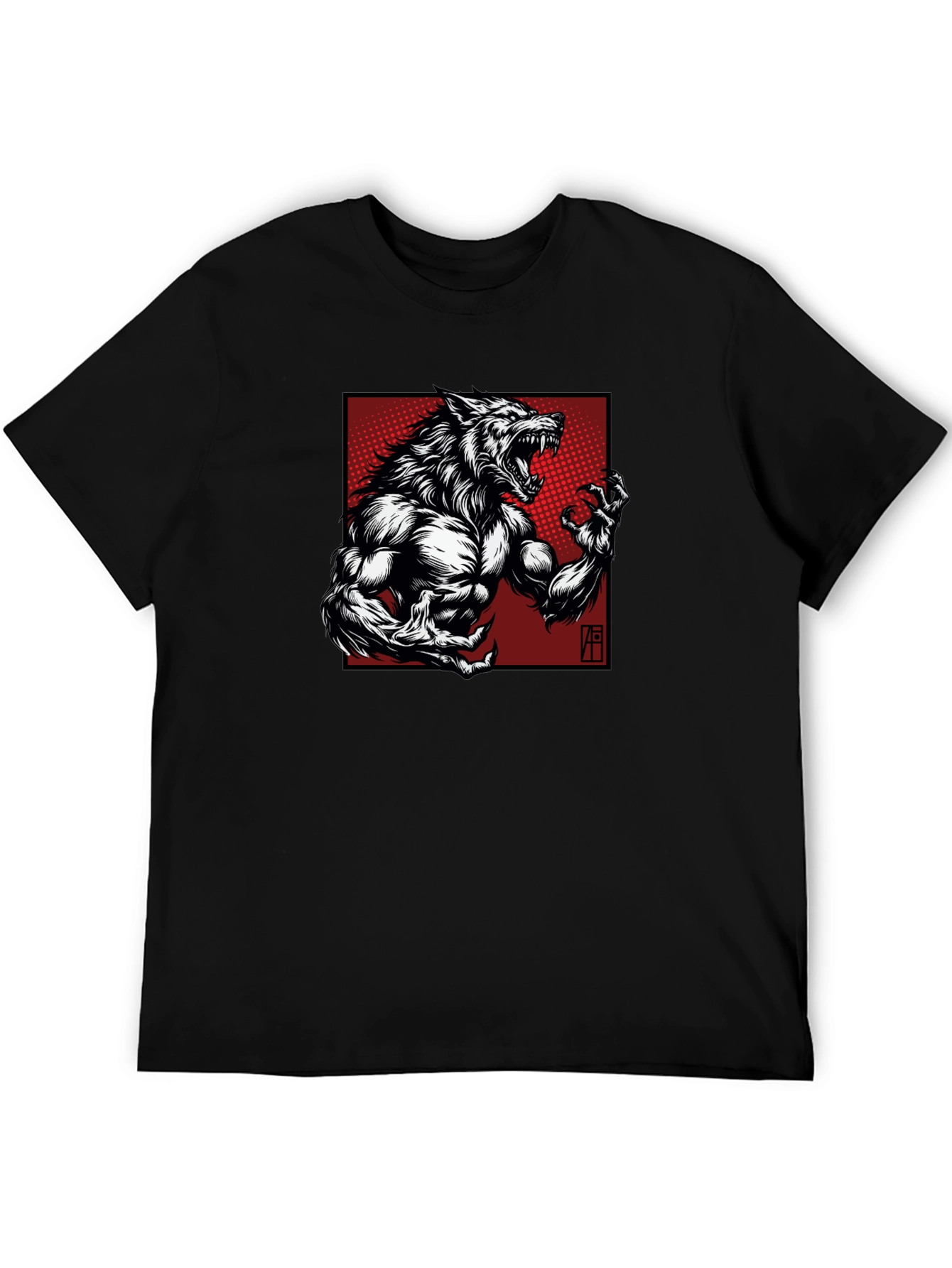 Werewolf Graphic T-Shirt - Bold Black Tee