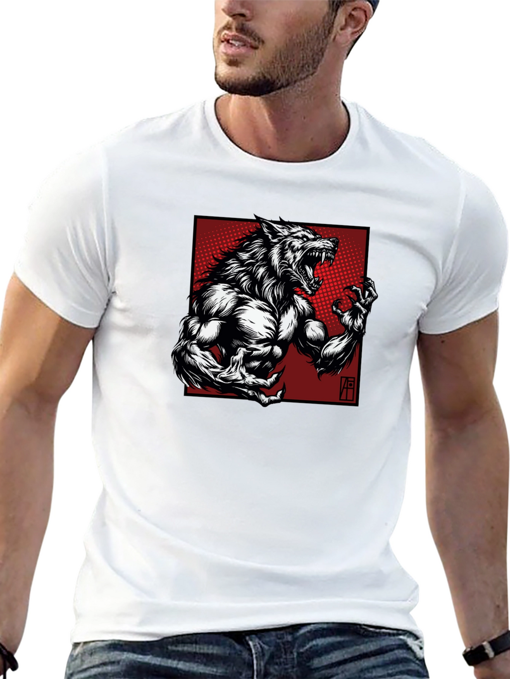 Werewolf Graphic T-Shirt - Bold Black Tee