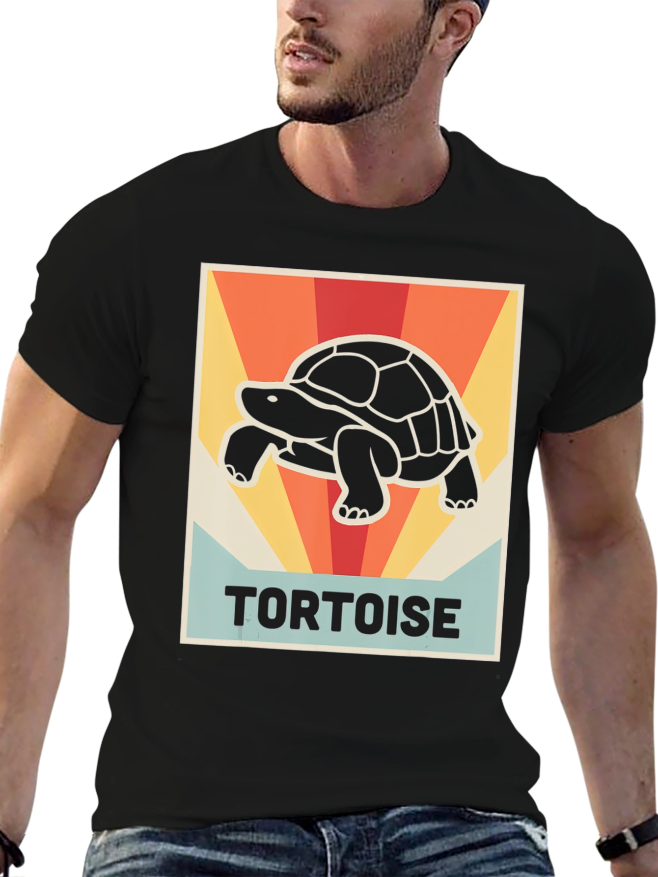 Retro Tortoise Graphic Tee - Vintage Style Shirt