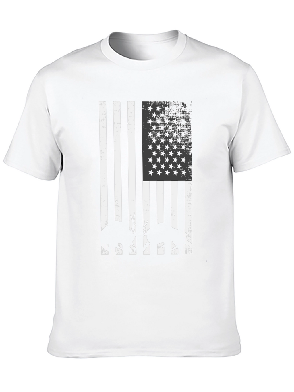 American Flag Deer Silhouette Graphic T-Shirt