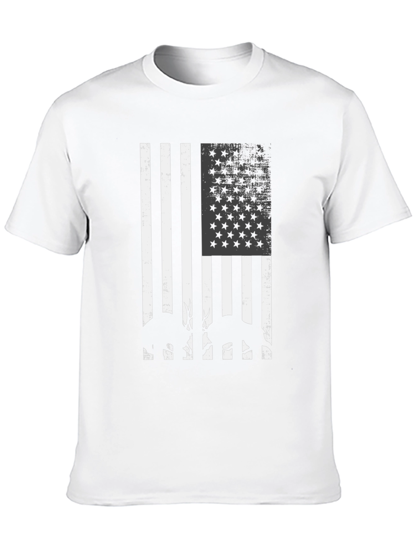 American Flag Deer Silhouette Graphic T-Shirt