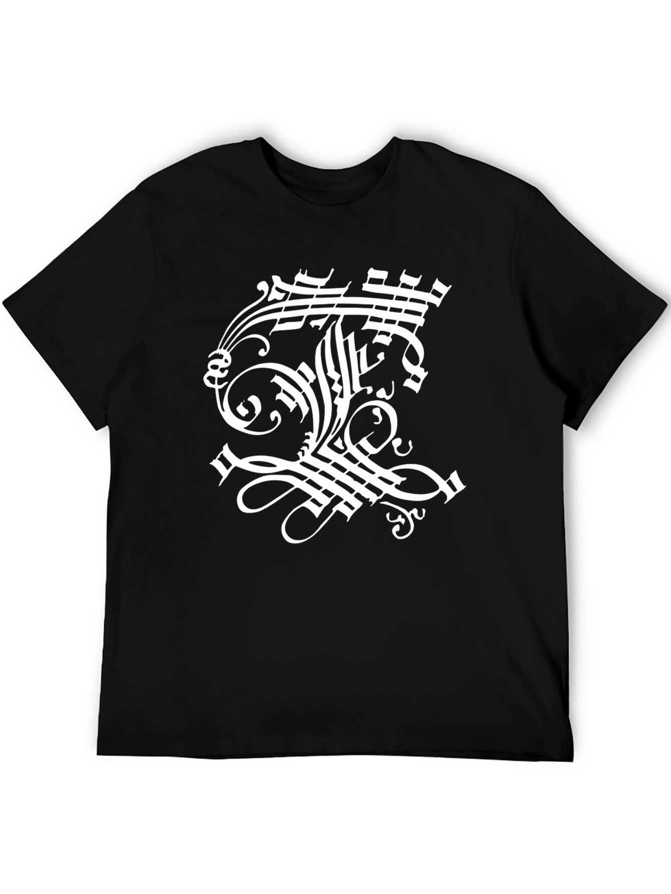 Unique Calligraphy Graphic T-Shirt